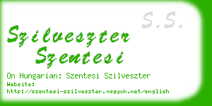 szilveszter szentesi business card